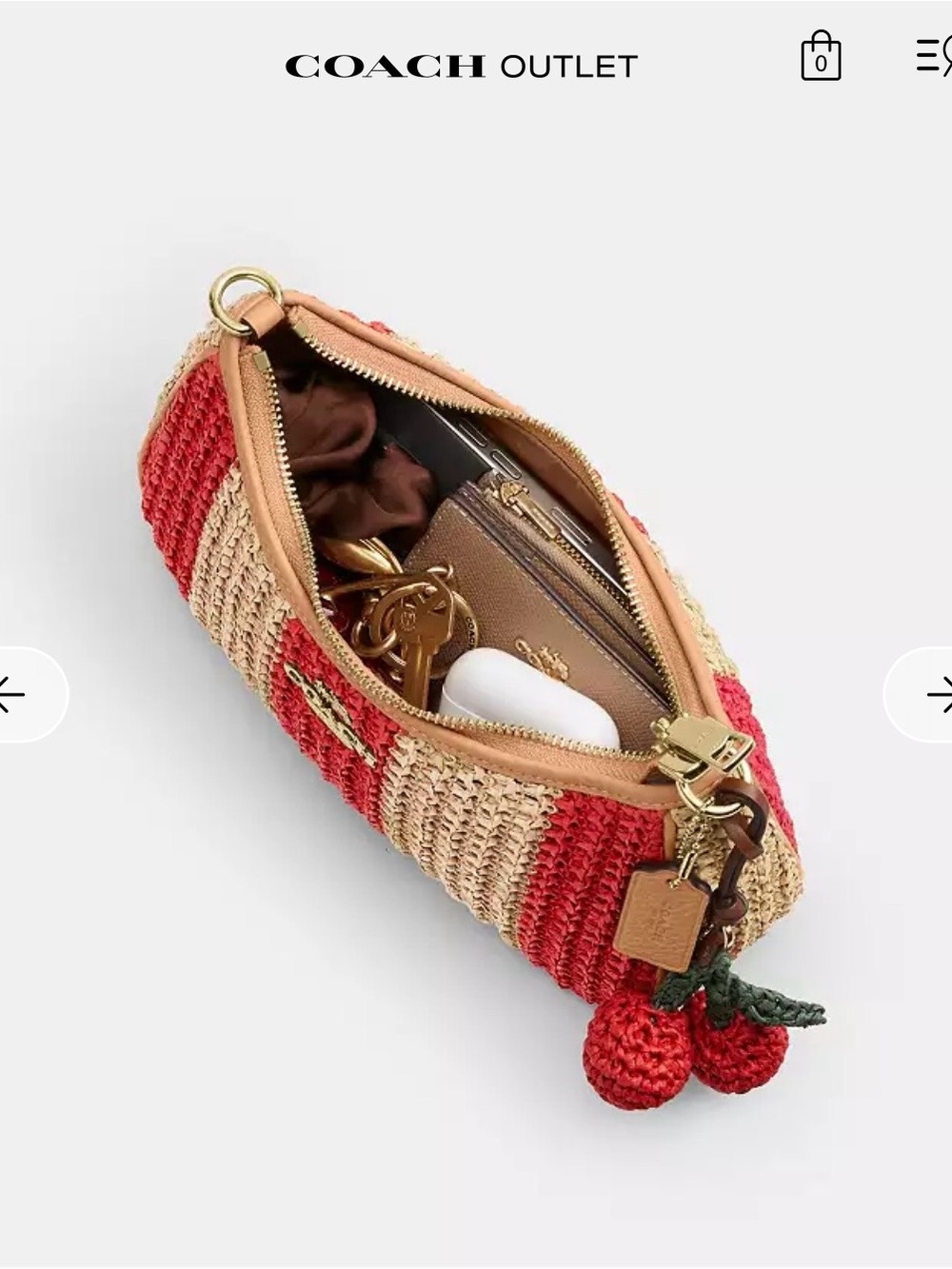 Coach Crochet Mini Bag in Red and Natural Teri Shoulder bag - Picture 7 of 12